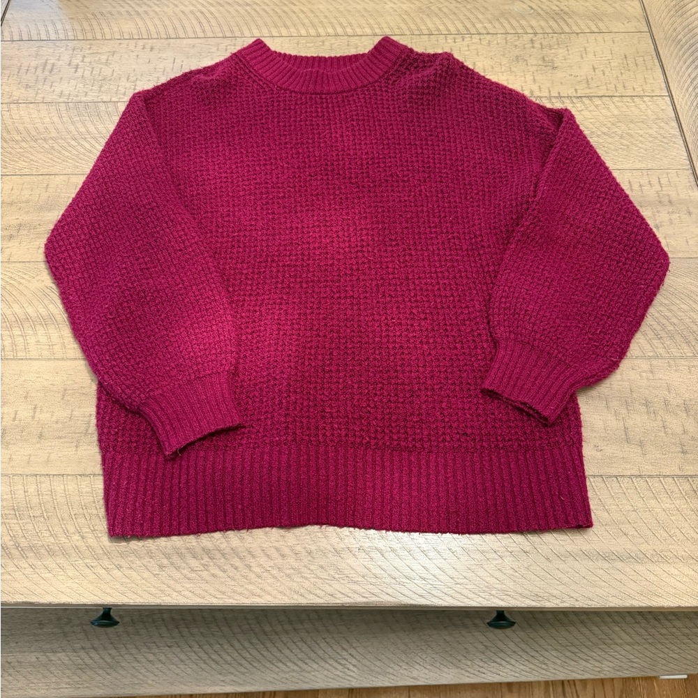 American Eagle Outfitters Rich Magenta Mock Neck Sweater